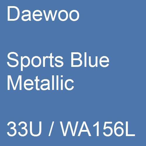 Daewoo, Sports Blue Metallic, 33U / WA156L.
